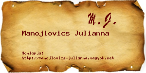 Manojlovics Julianna névjegykártya